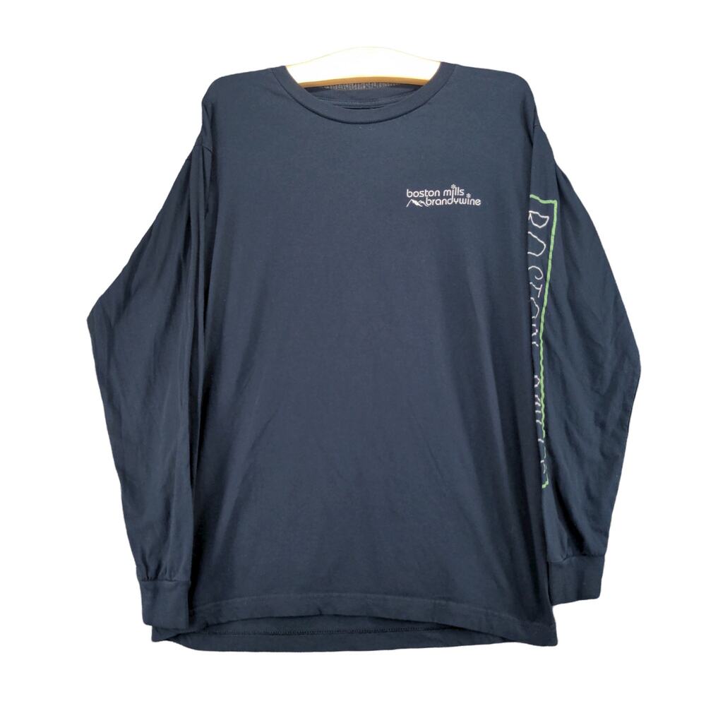 The Duck Company Boston Mills Brandywine Long Sleeve Shirt Size M Black Ski More